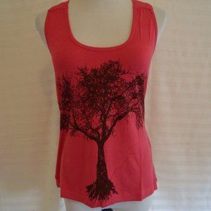 NWT YAK & YETI Tank Top Tree Of Life Red sz S